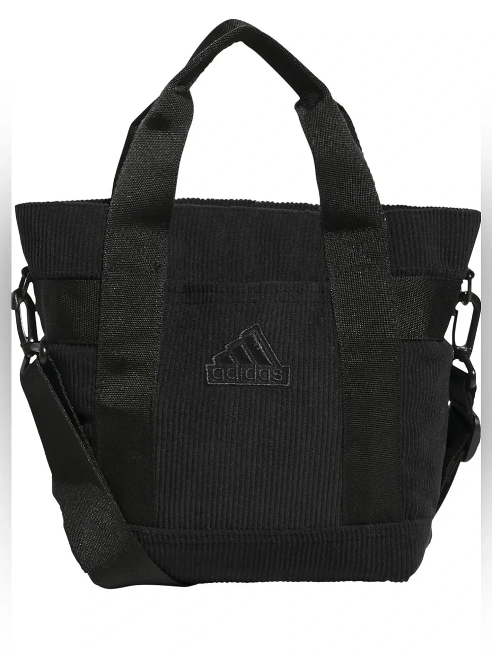 Adidas Unisex Corduroy Adjustable-Strap Mini Tote Bag‎